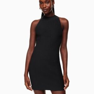 Aritzia Sculpt Knit Ribbed Halter Dress